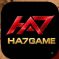 HA7 GAME logo featuring a stylized red geometric emblem with 3D metallic gold text below on a dark rounded background.
